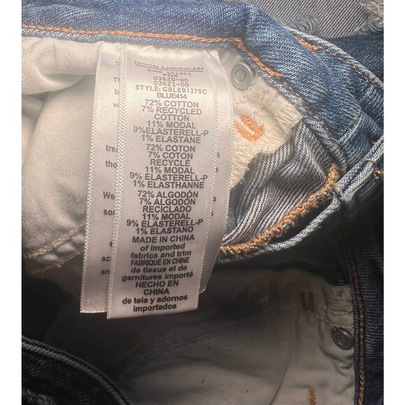 Good American Exposed Button Fly Shorts Size 12 - Picture 4 of 4